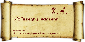 Kőszeghy Adrienn névjegykártya